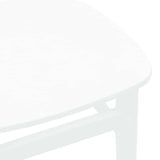 Chaises à manger 2 pcs blanc bois massif caoutchouc