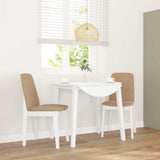 Chaises à manger coussins 2 pcs blanc bois massif caoutchouc