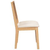 Chaises à manger coussins 2 pcs bois massif caoutchouc