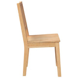 Chaises à manger 2 pcs bois massif caoutchouc