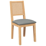 Chaises à manger coussins 2 pcs bois massif caoutchouc