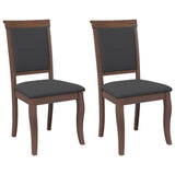 Chaises à manger coussins 2 pcs marron bois massif caoutchouc