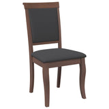 Chaises à manger coussins 2 pcs marron bois massif caoutchouc