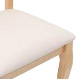 Chaises à manger coussins 2 pcs naturel bois massif caoutchouc