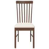 Chaises à manger coussins 2 pcs marron bois massif caoutchouc