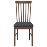 Chaises à manger coussins 2 pcs marron bois massif caoutchouc