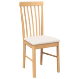 Chaises à manger coussins 2 pcs bois massif caoutchouc