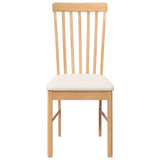 Chaises à manger coussins 2 pcs bois massif caoutchouc