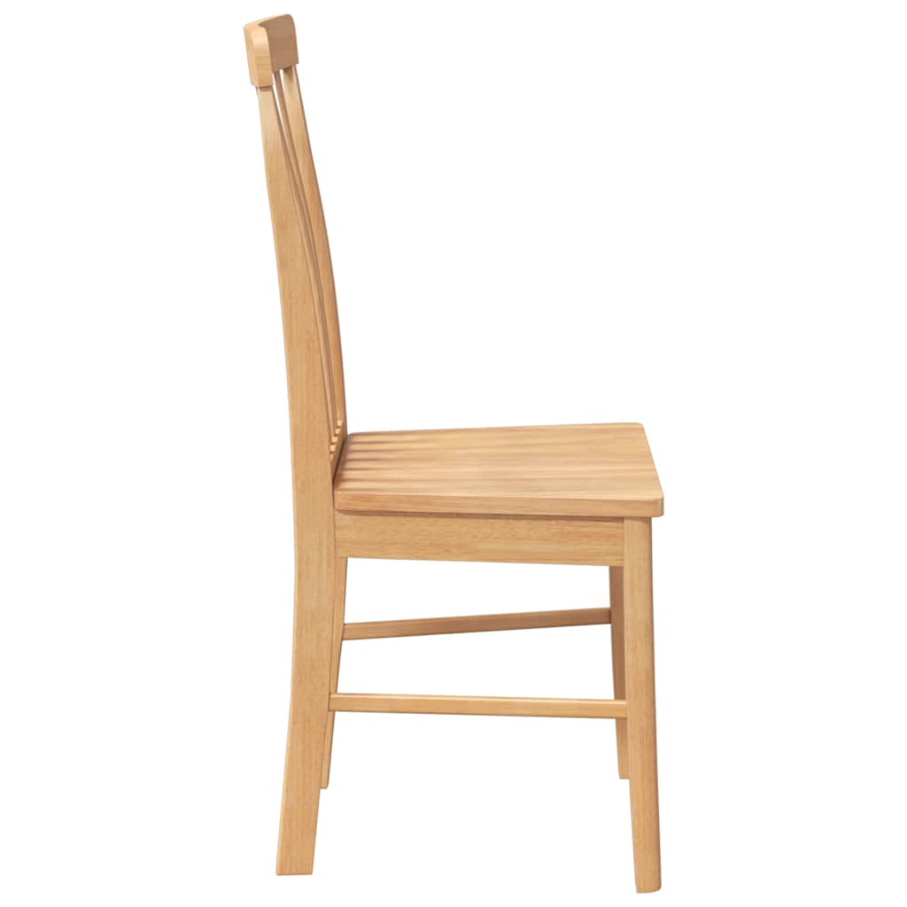 Chaises à manger 2 pcs bois massif caoutchouc