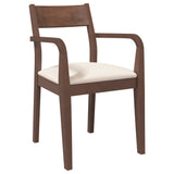 Chaises à manger coussins 2 pcs marron bois massif caoutchouc