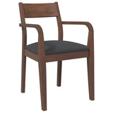 Chaises à manger coussins 2 pcs marron bois massif caoutchouc