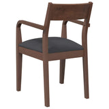 Chaises à manger coussins 2 pcs marron bois massif caoutchouc