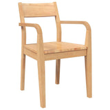 Chaises à manger 2 pcs bois massif naturel caoutchouc