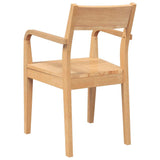 Chaises à manger 2 pcs bois massif naturel caoutchouc