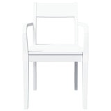 Chaises à manger 2 pcs blanc bois massif caoutchouc