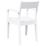 Chaises à manger 2 pcs blanc bois massif caoutchouc