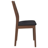 Chaises à manger coussins 2 pcs marron bois massif caoutchouc