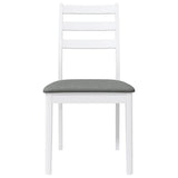 Chaises à manger coussins 2 pcs blanc bois massif caoutchouc