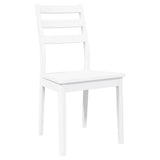 Chaises à manger 2 pcs blanc bois massif caoutchouc