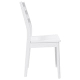 Chaises à manger 2 pcs blanc bois massif caoutchouc