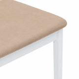 Chaises à manger coussins 2 pcs blanc bois massif caoutchouc