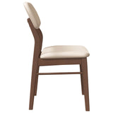 Chaises à manger coussins 2 pcs marron bois massif caoutchouc