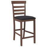 Tabourets de bar avec coussins 2 pcs marron bois massif d'hévéa