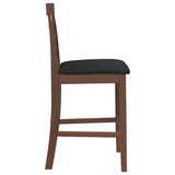 Tabourets de bar avec coussins 2 pcs marron bois massif d'hévéa