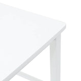 Tabourets de bar 2 pcs blanc bois massif d'hévéa