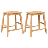 Bar chairs set of 2 solid rubberwood