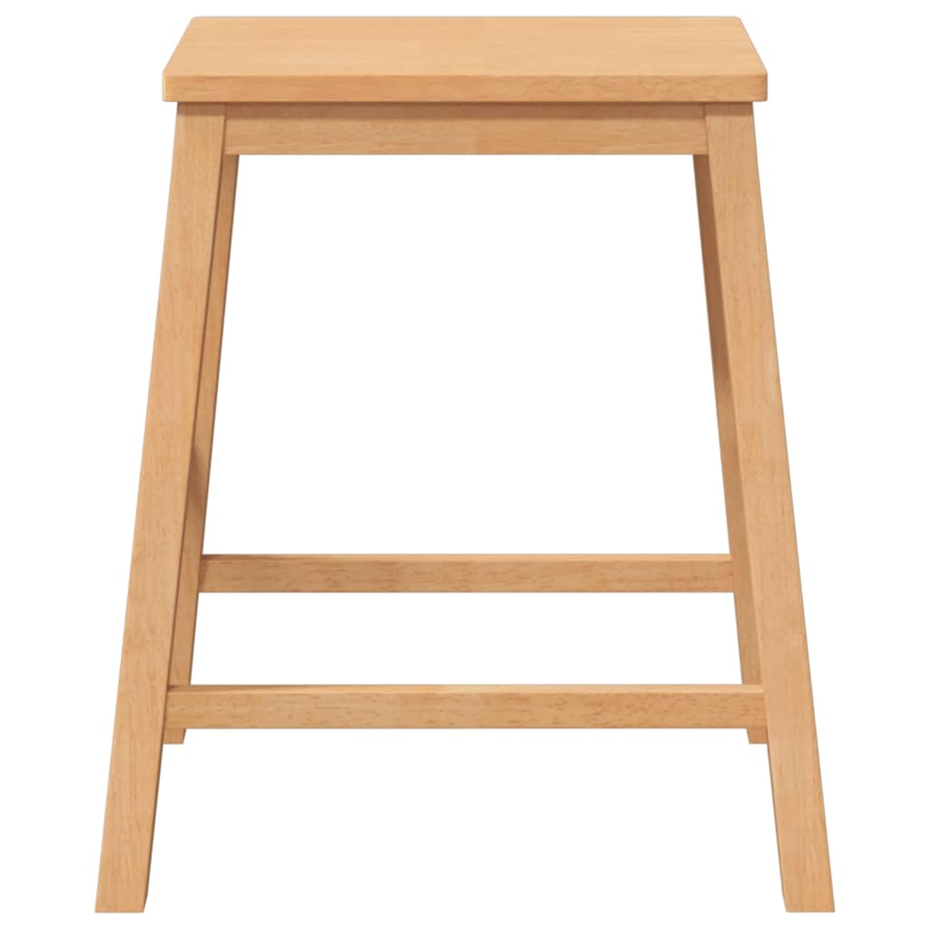 Bar chairs set of 2 solid rubberwood