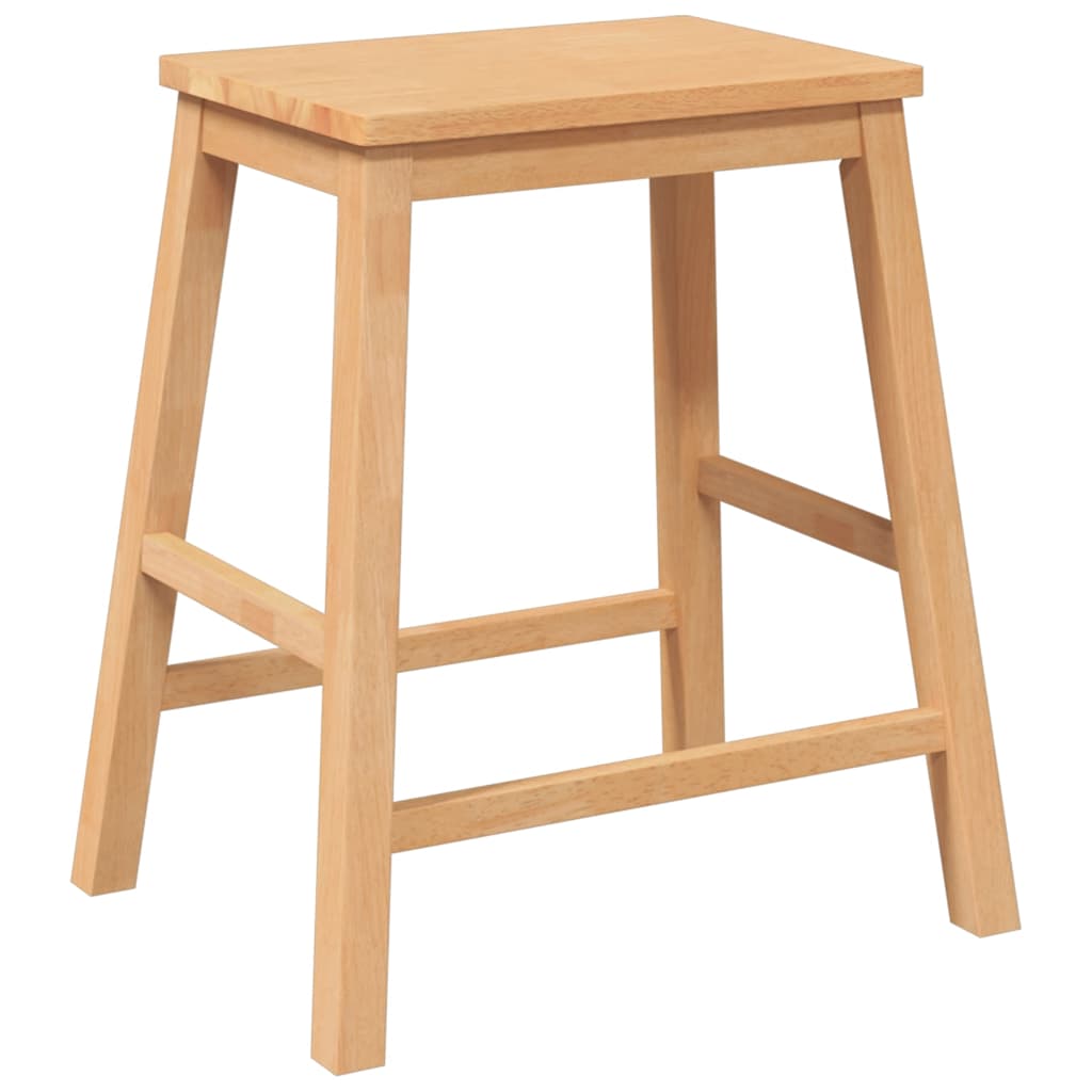 Bar chairs set of 2 solid rubberwood