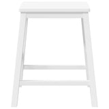 Bar chairs 2 pcs white solid rubberwood