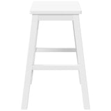 Bar chairs 2 pcs white solid rubberwood