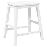 Bar chairs 2 pcs white solid rubberwood