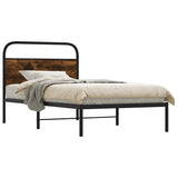 Cadre de lit sans matelas 90x200cm chêne fumé bois d'ingénierie