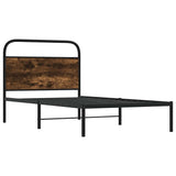 Cadre de lit sans matelas 100x190 cm chêne fumé bois ingénierie