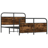 Cadre de lit sans matelas 120x190 cm chêne fumé bois ingénierie