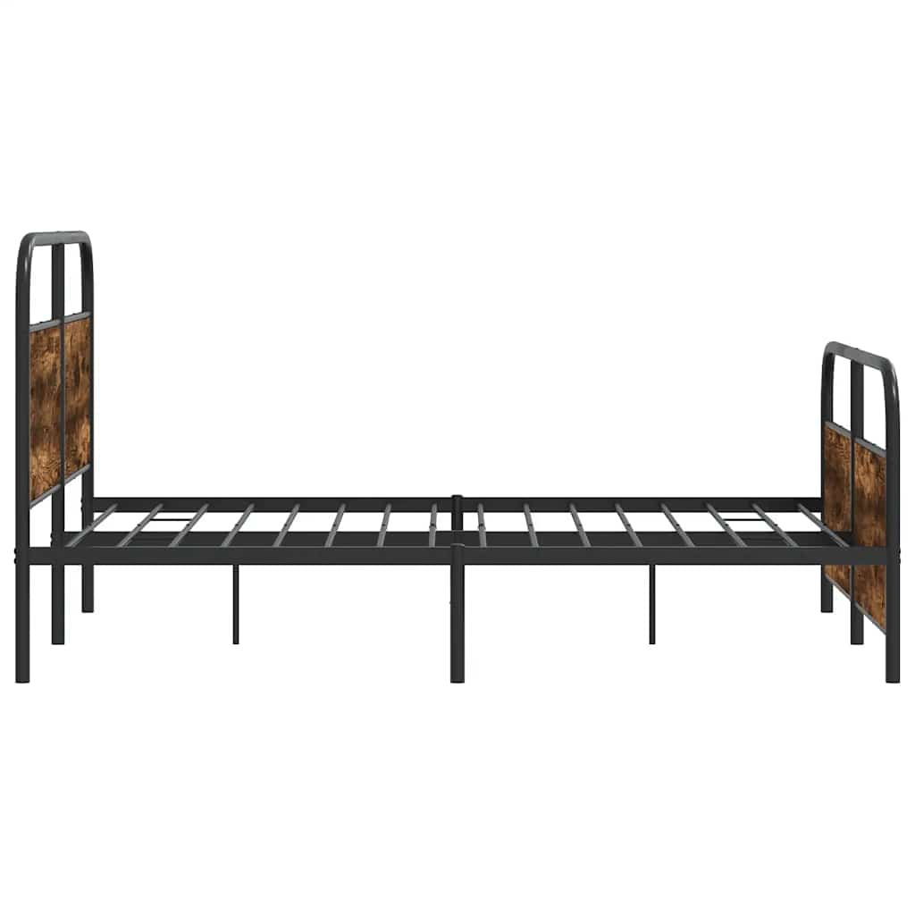 Cadre de lit sans matelas 120x190 cm chêne fumé bois ingénierie