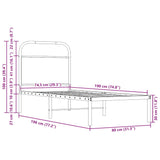 Bettgestell ohne Matratze 75x190cm Sonoma-Eiche-Holzwerkstoff