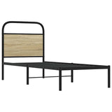 Cadre de lit sans matelas 80x200cm chêne sonoma bois ingénierie