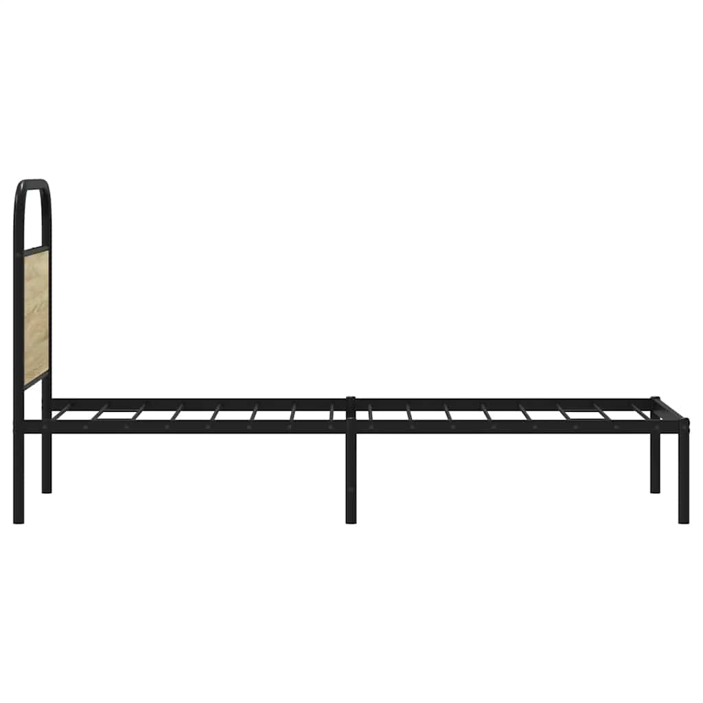 Cadre de lit sans matelas 80x200cm chêne sonoma bois ingénierie