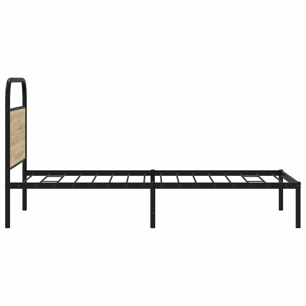 Cadre de lit sans matelas 90x190cm chêne sonoma bois ingénierie