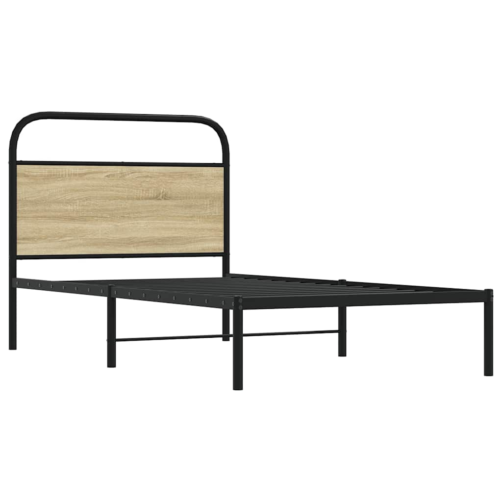 Cadre de lit sans matelas 100x190 cm chêne sonoma