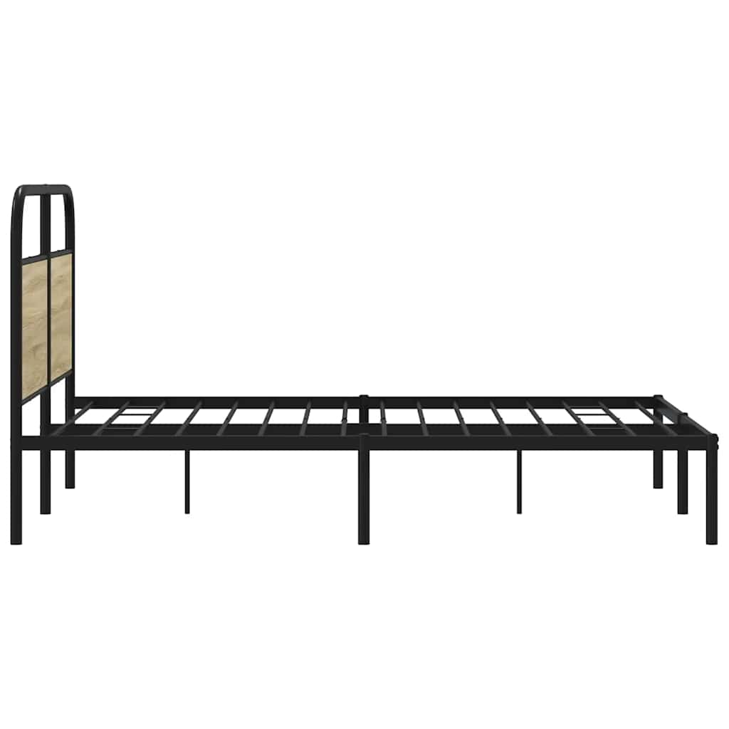 Cadre de lit sans matelas 140x200 cm chêne sonoma