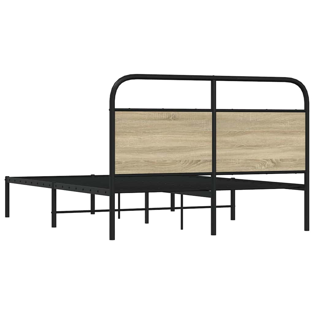 Cadre de lit sans matelas 140x200 cm chêne sonoma