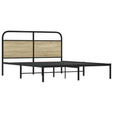 Cadre de lit sans matelas 150x200 cm chêne sonoma