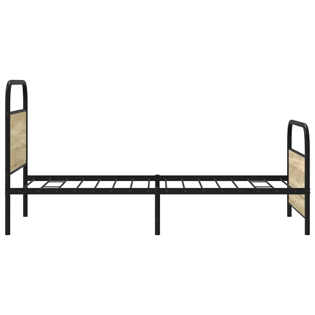 Cadre de lit sans matelas 90x200cm chêne sonoma bois ingénierie