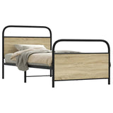 Cadre de lit sans matelas 90x200cm chêne sonoma bois ingénierie