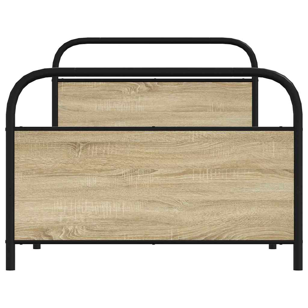 Cadre de lit sans matelas 100x190 cm chêne sonoma